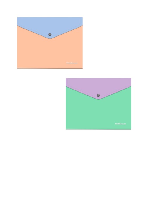 תיק הגשה A5 PASTEL BLOOM  כפתור מעורב צבעים עם כיס אחורי