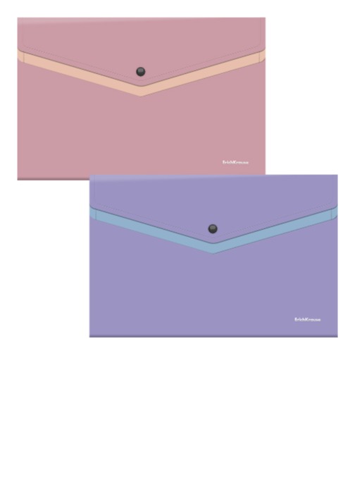 תיק הגשה A4 עם כפתור MANGA מעורב צבעים עם כיס אחורי