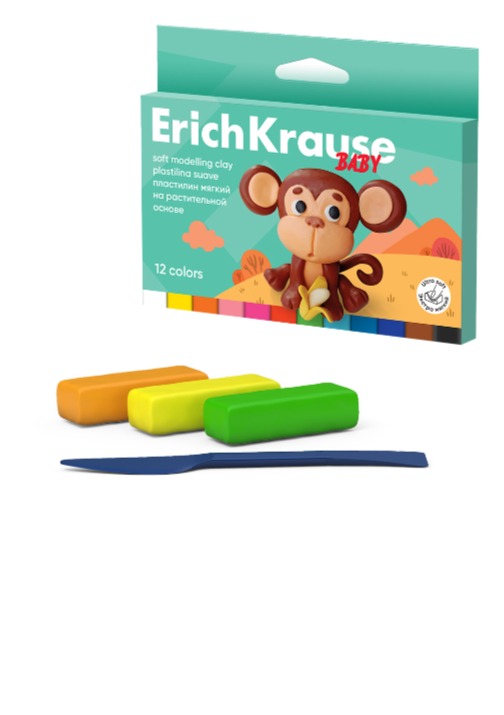 פלסטלינה 12 צבע 180 גר BABY