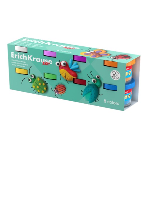 פלסטלינה 8 צבעים בקופסאות פלסטיק 34 גר BABY