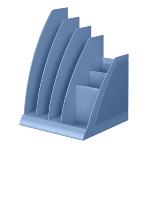 משולש קטלוגי ומעמד עטים 2 ב 1  כחול