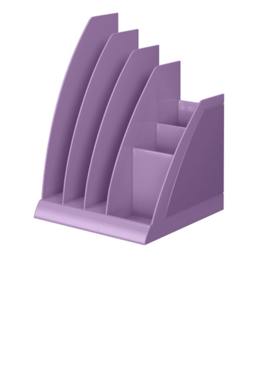 משולש קטלוגי ומעמד עטים 2 ב 1  סגול