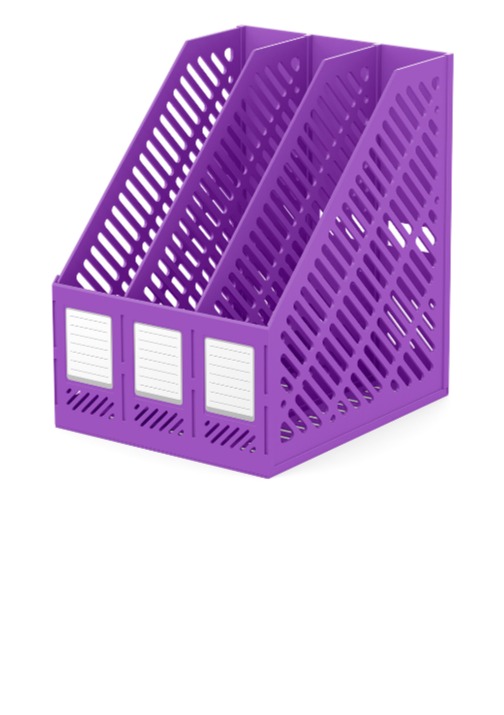 משולש קטלוגי 3 תאים סגול