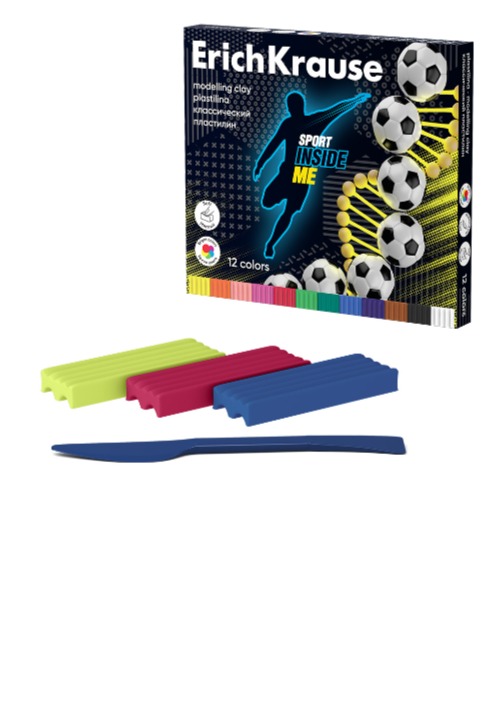 פלסטלינה 12 צבע 180 גר' SPORT DNA