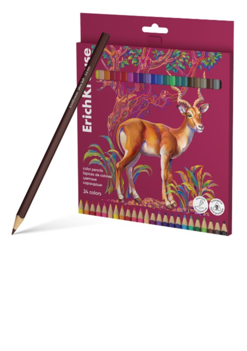 עפרונות צבעוניים משולש SAFARI 24 צבע