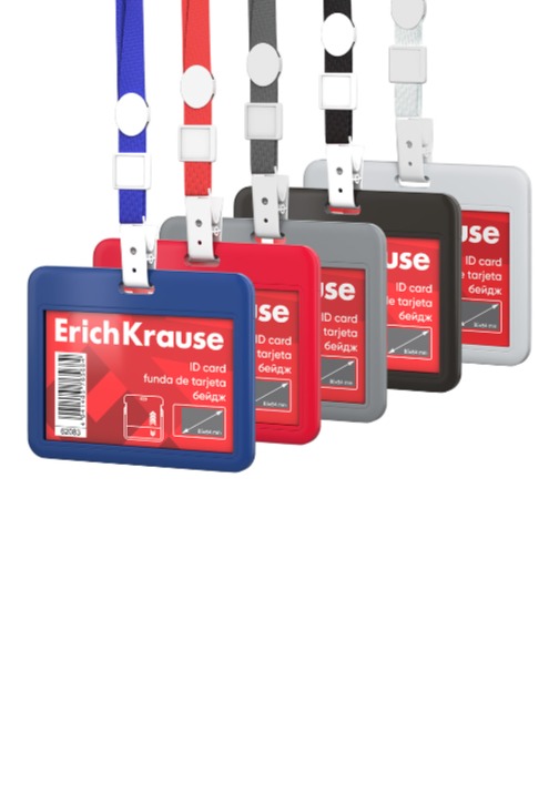 תג לכרטיס עובד פלסטיק קשיח צבעוני אופקית