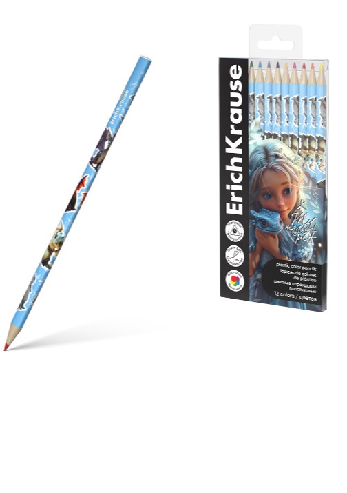 עפרונות צבעוניים משולש MAGIC PET