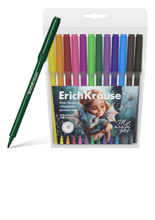 טוש לילדים 12 צבע  Magic Pet