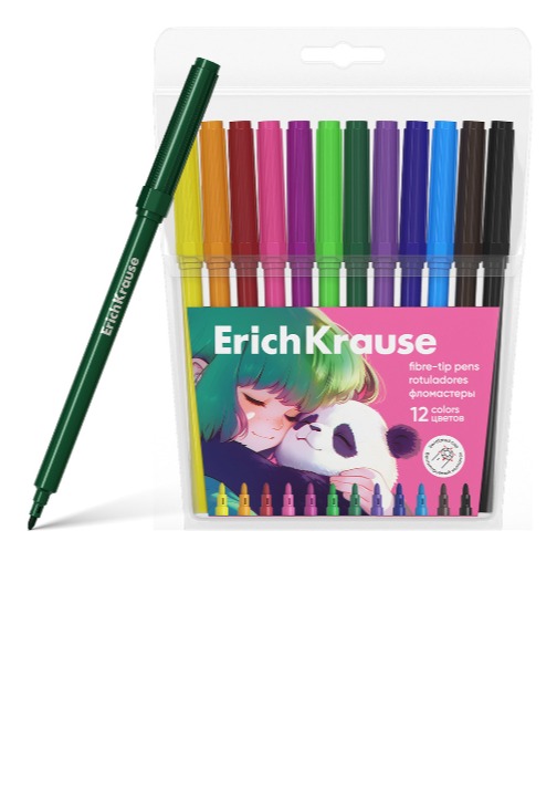 טוש לילדים 12 צבע  PANDA HUGS