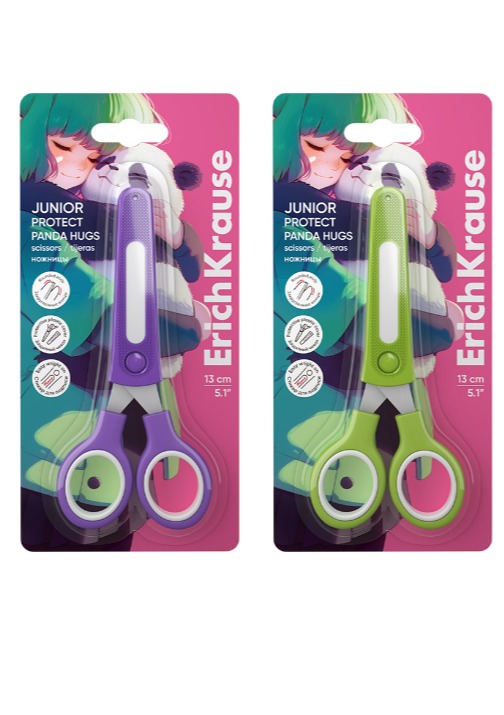 מספריים PANDA HUGS 13 עם מכסה פלסטיק בבליסטר