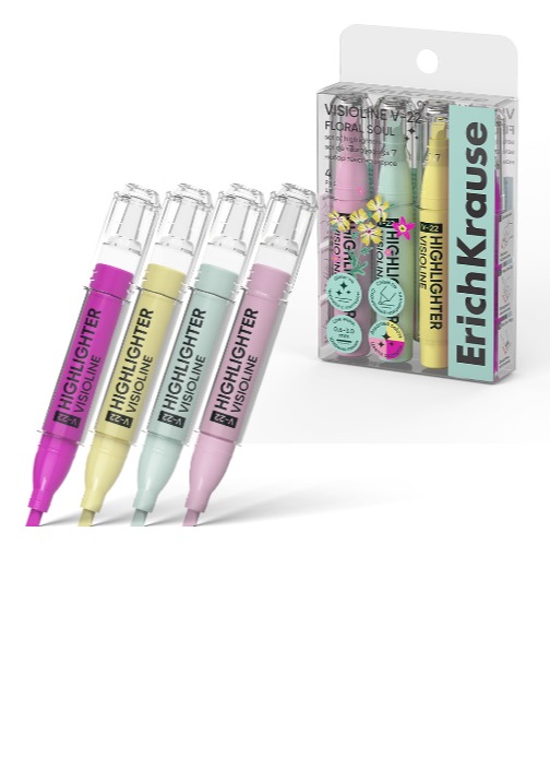 סט 4 מדגישים V-22 FLORAL SOUL נוצץ