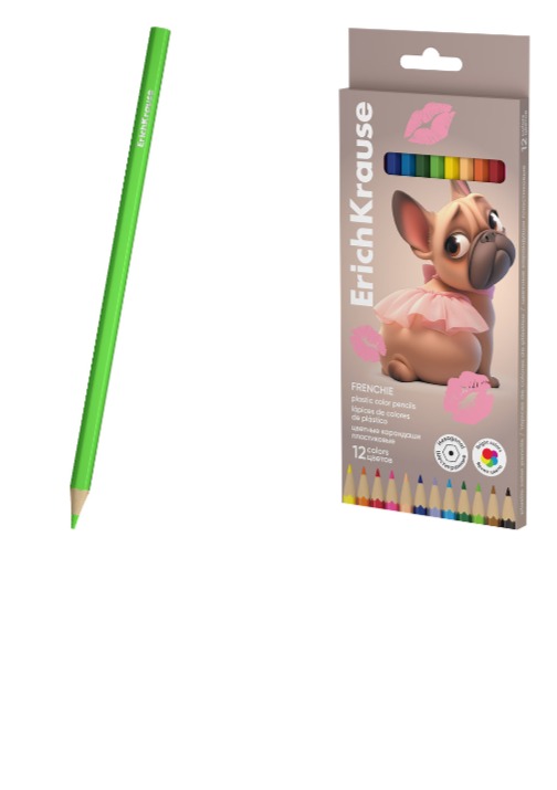 עפרונות צבעוניים פלסטיק FRENCHIE