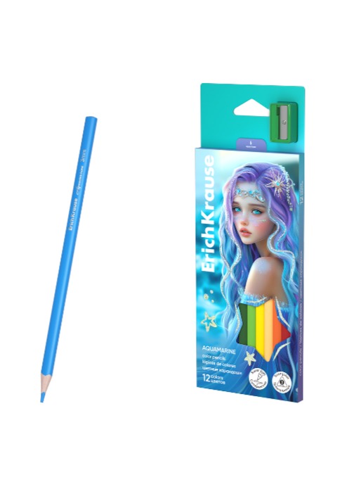 עפרונות צבעוניים 12 צבע AQUAMARINE