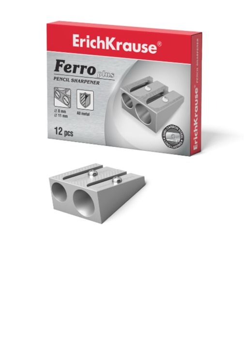 מחדד מתכת כפול FERRO צבע כסף