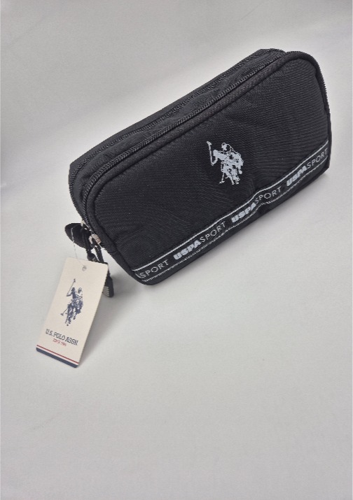 US POLO   קלמר שחור שני תאים